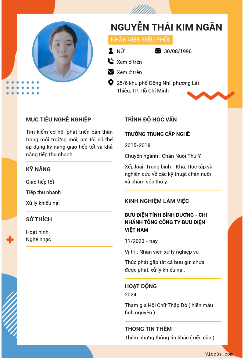 CV ứng viên