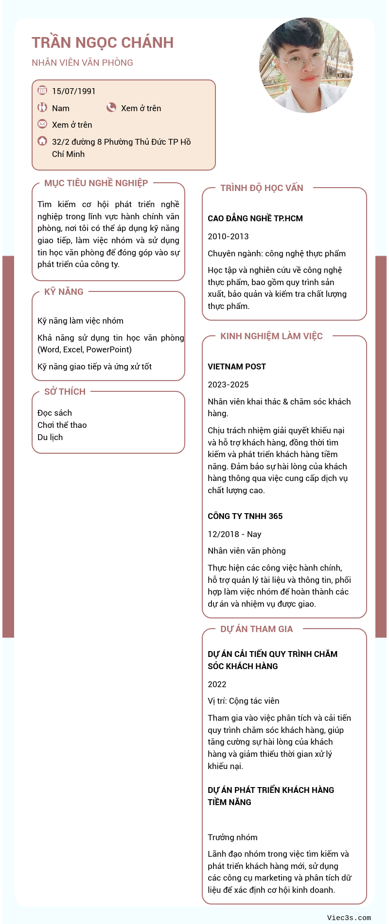 CV ứng viên