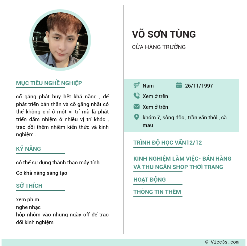 CV ứng viên