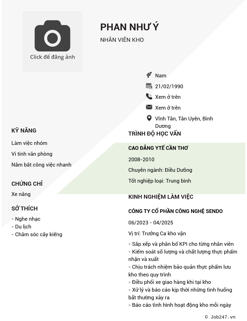CV ứng viên