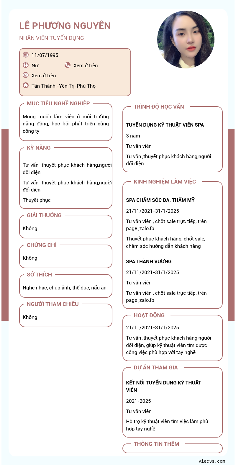 CV ứng viên