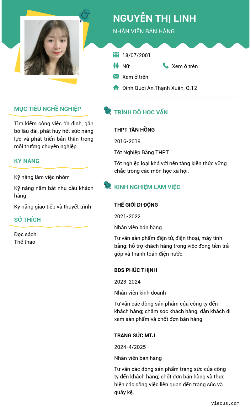 CV ứng viên