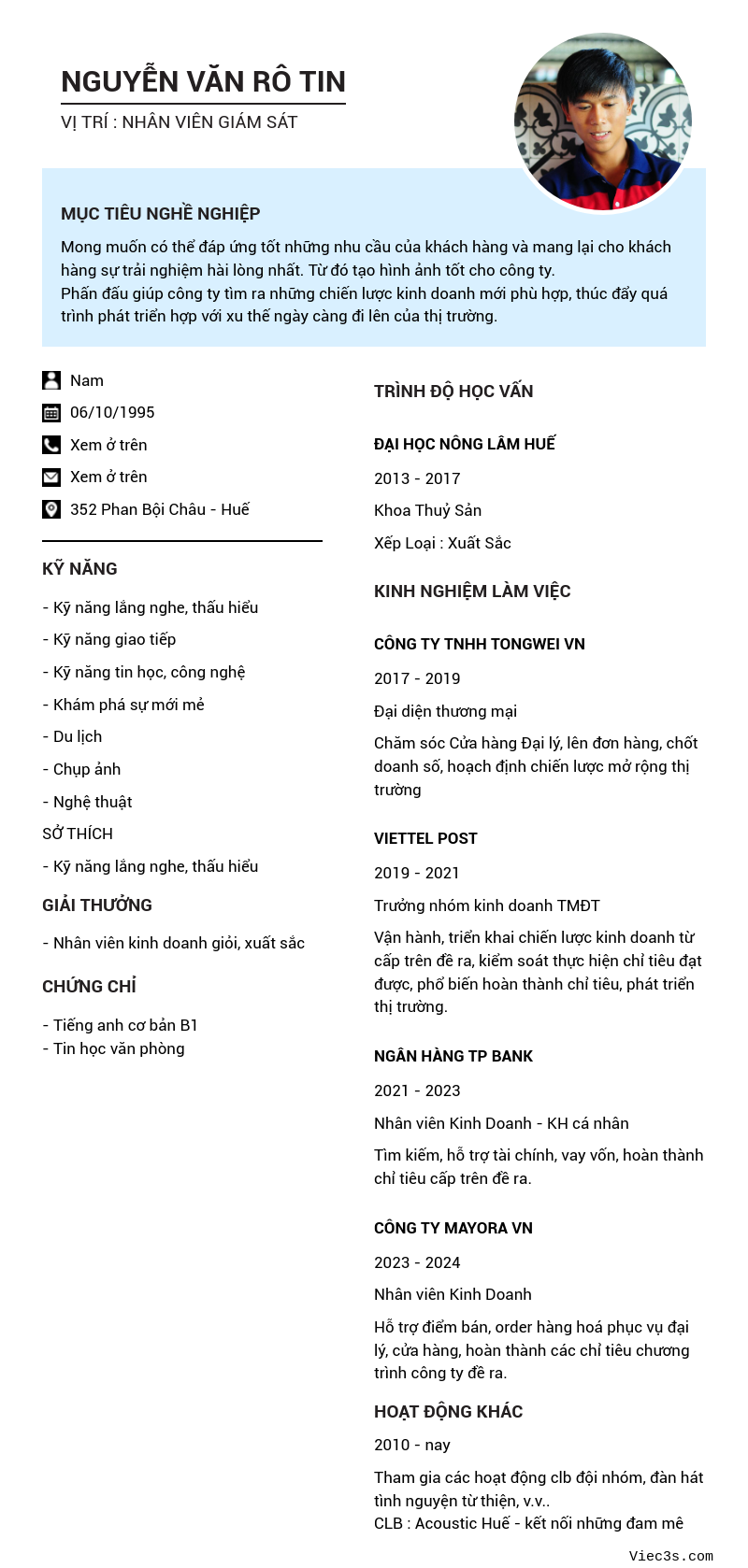 CV ứng viên