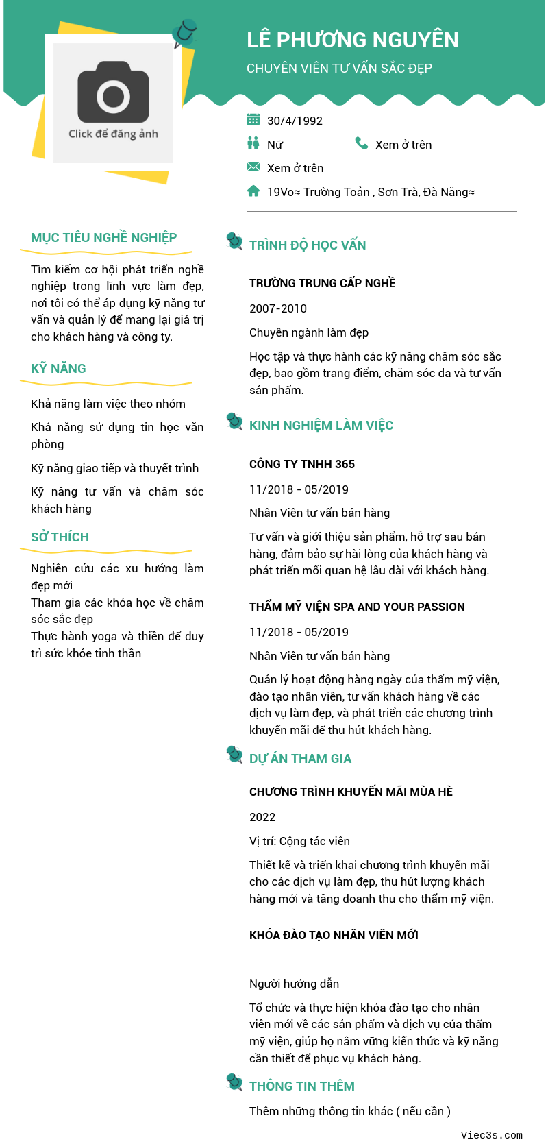 CV ứng viên