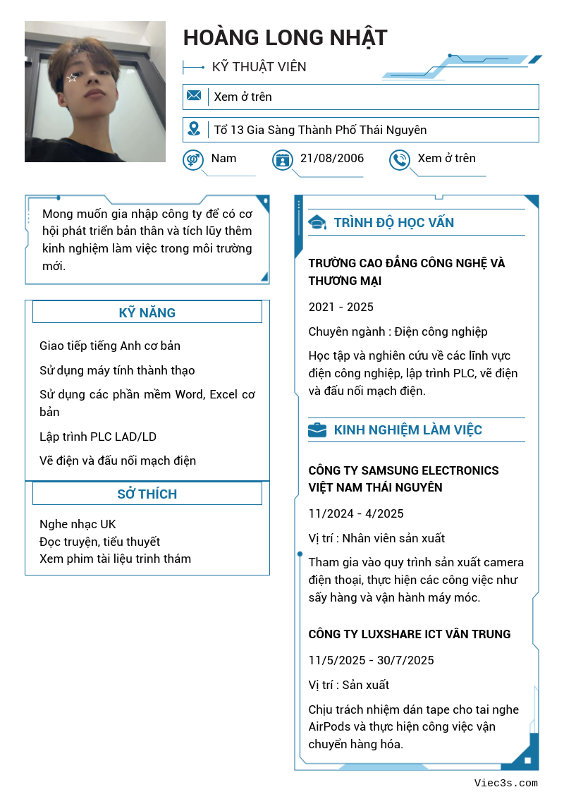 CV ứng viên
