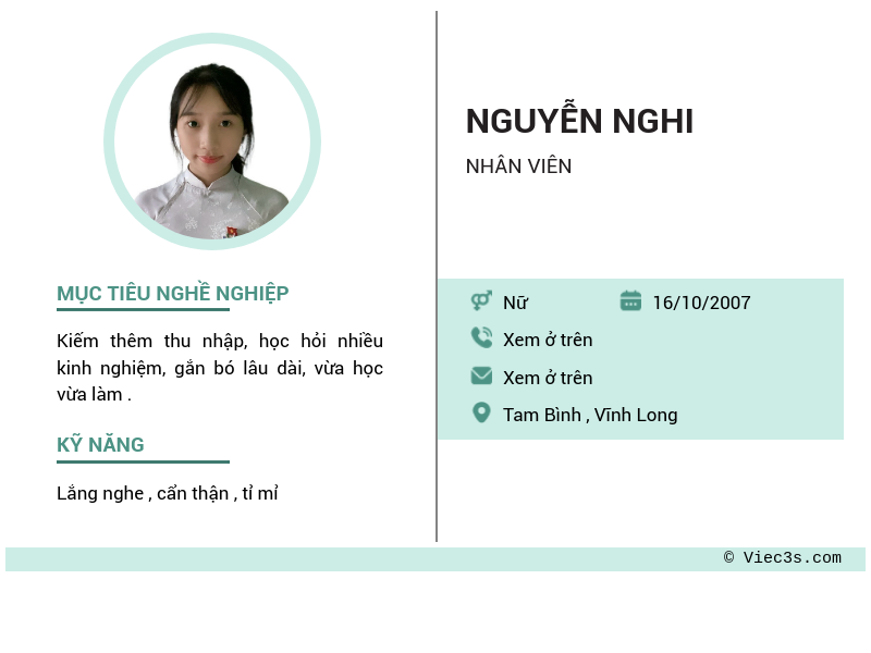 CV ứng viên