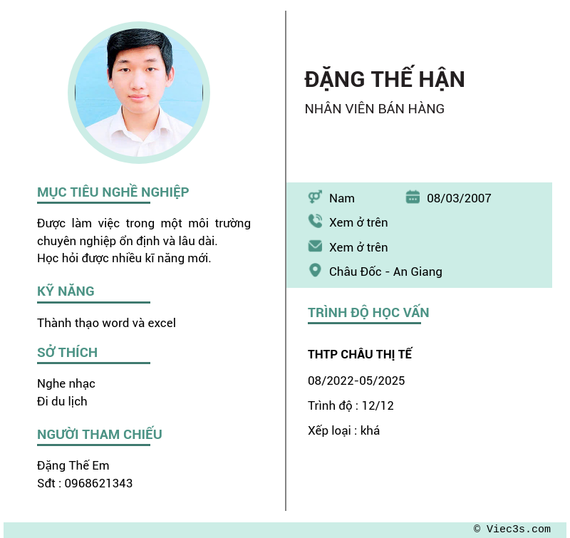 CV ứng viên