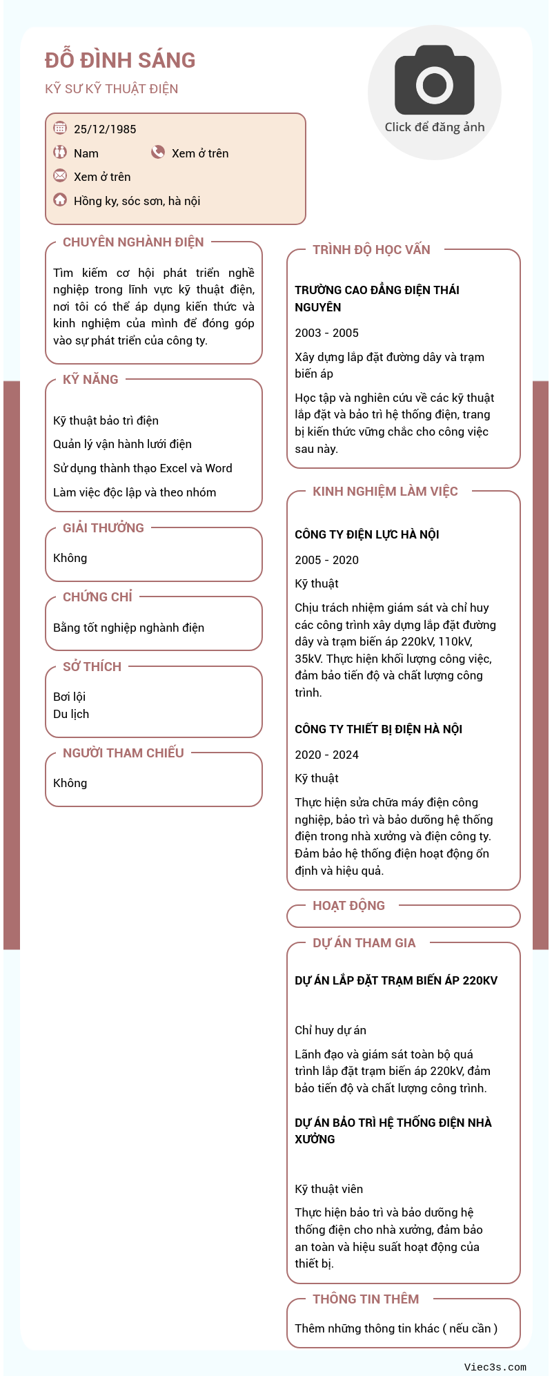 CV ứng viên