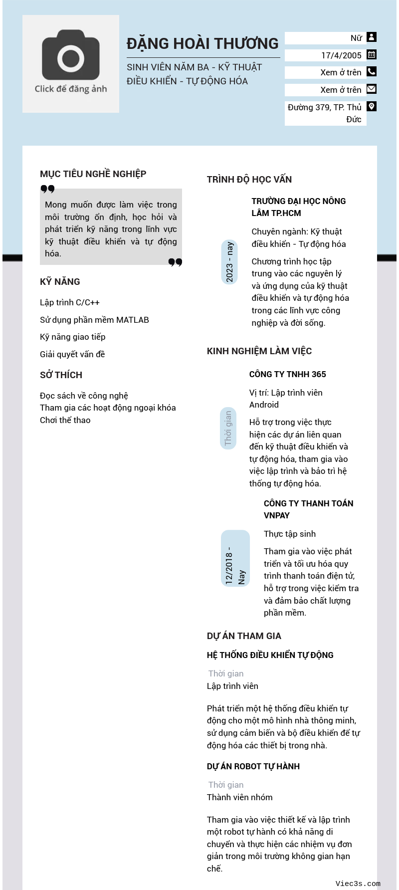 CV ứng viên