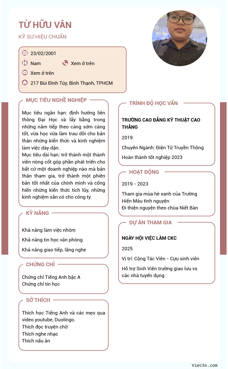 CV ứng viên