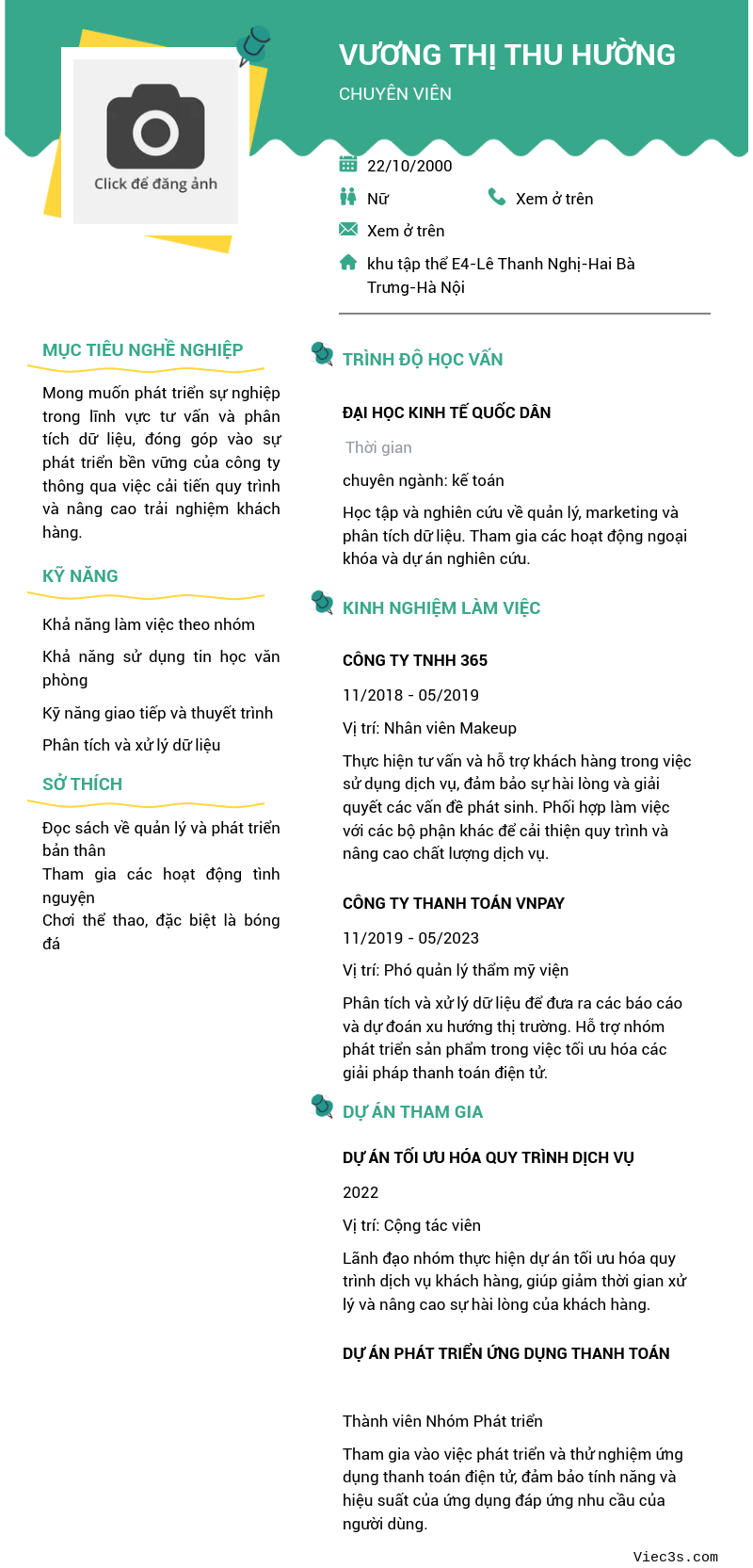CV ứng viên
