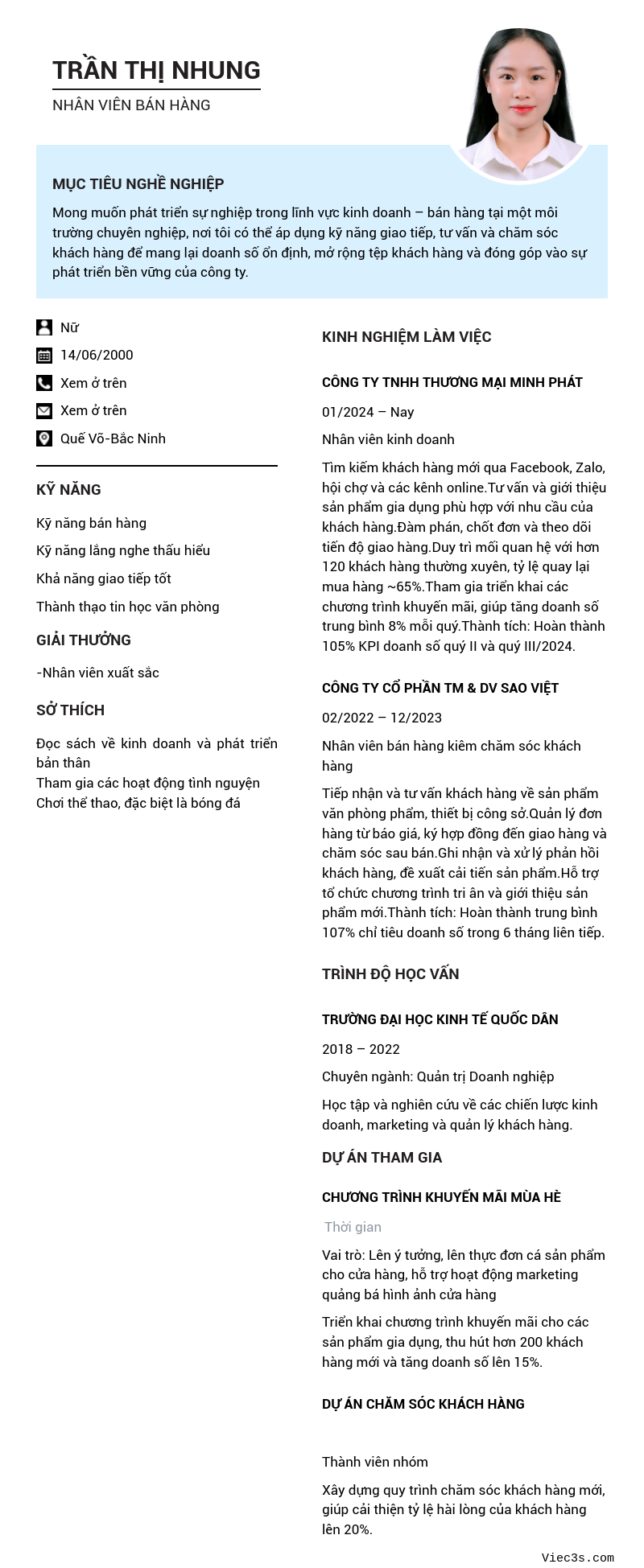 CV ứng viên