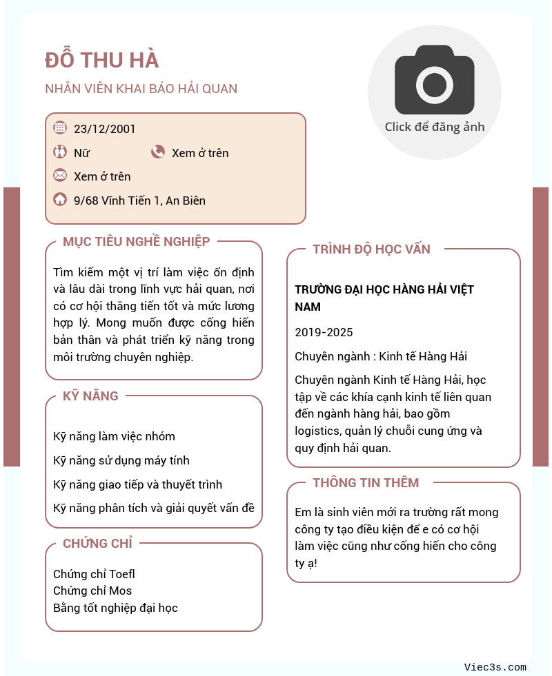CV ứng viên