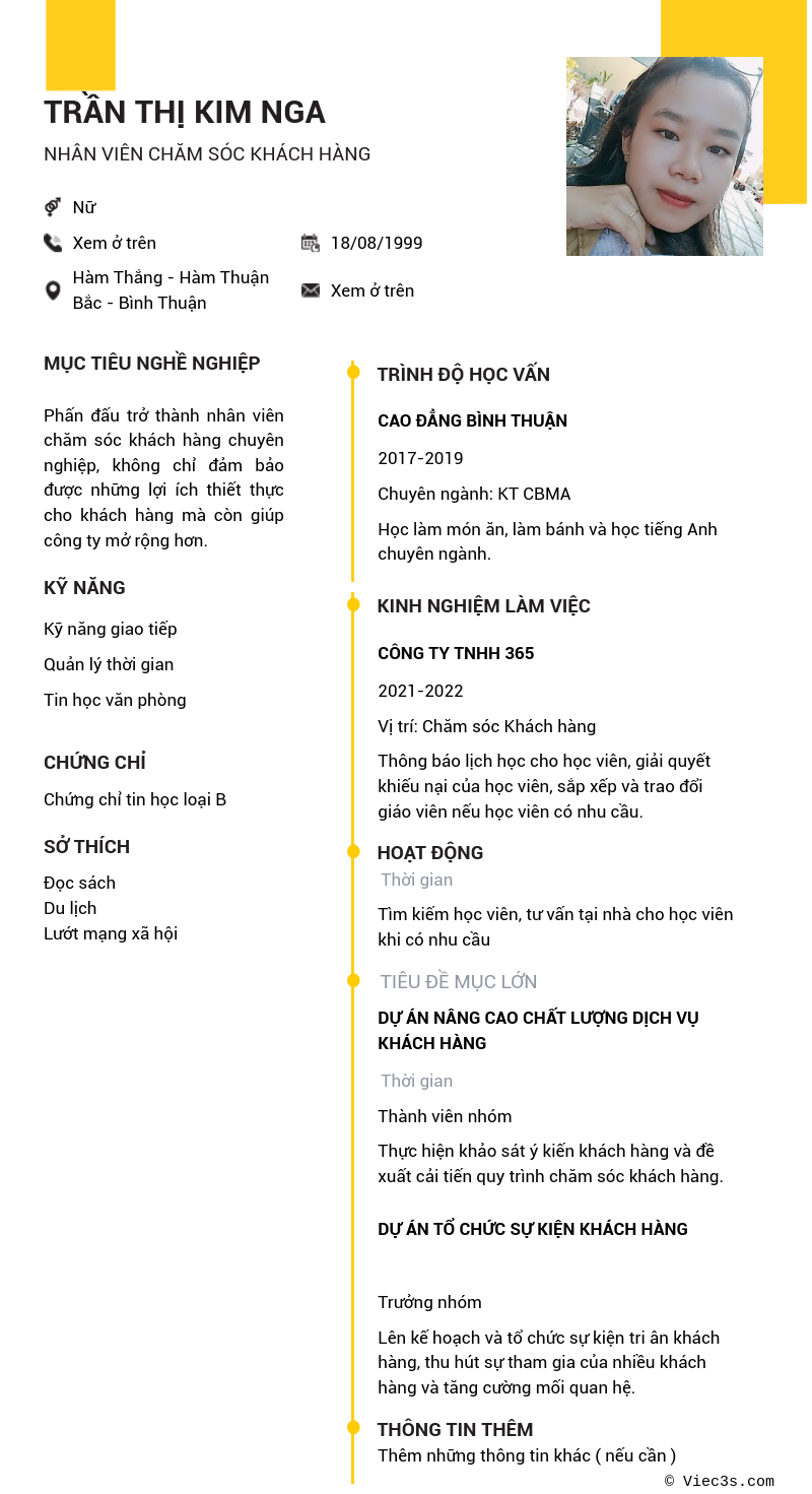 CV ứng viên
