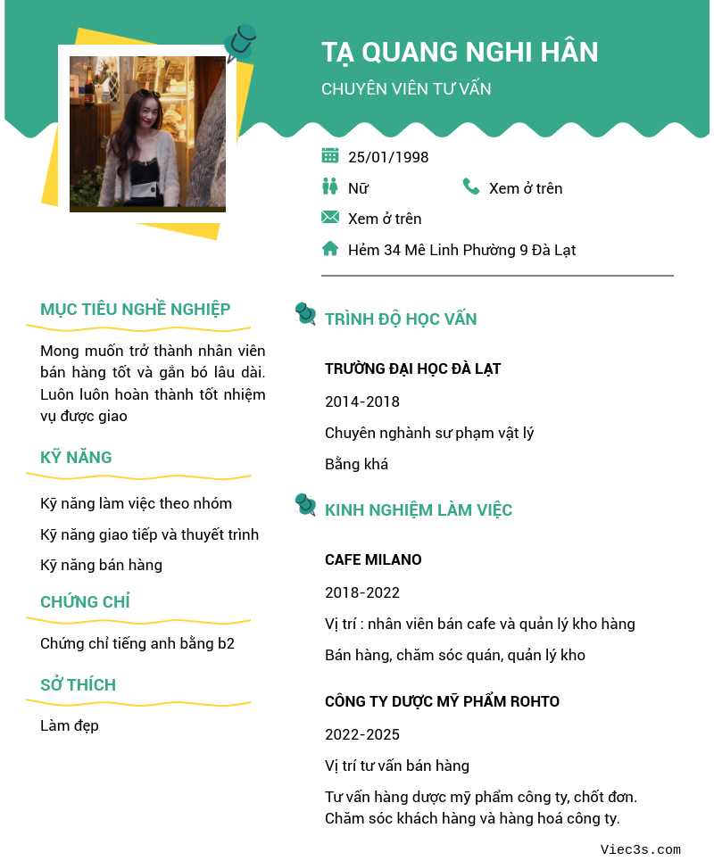 CV ứng viên