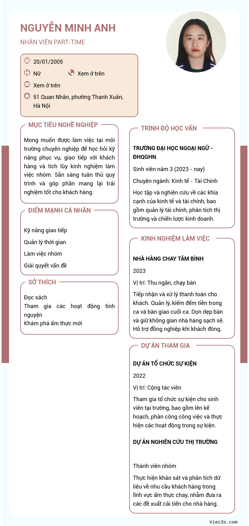 CV ứng viên