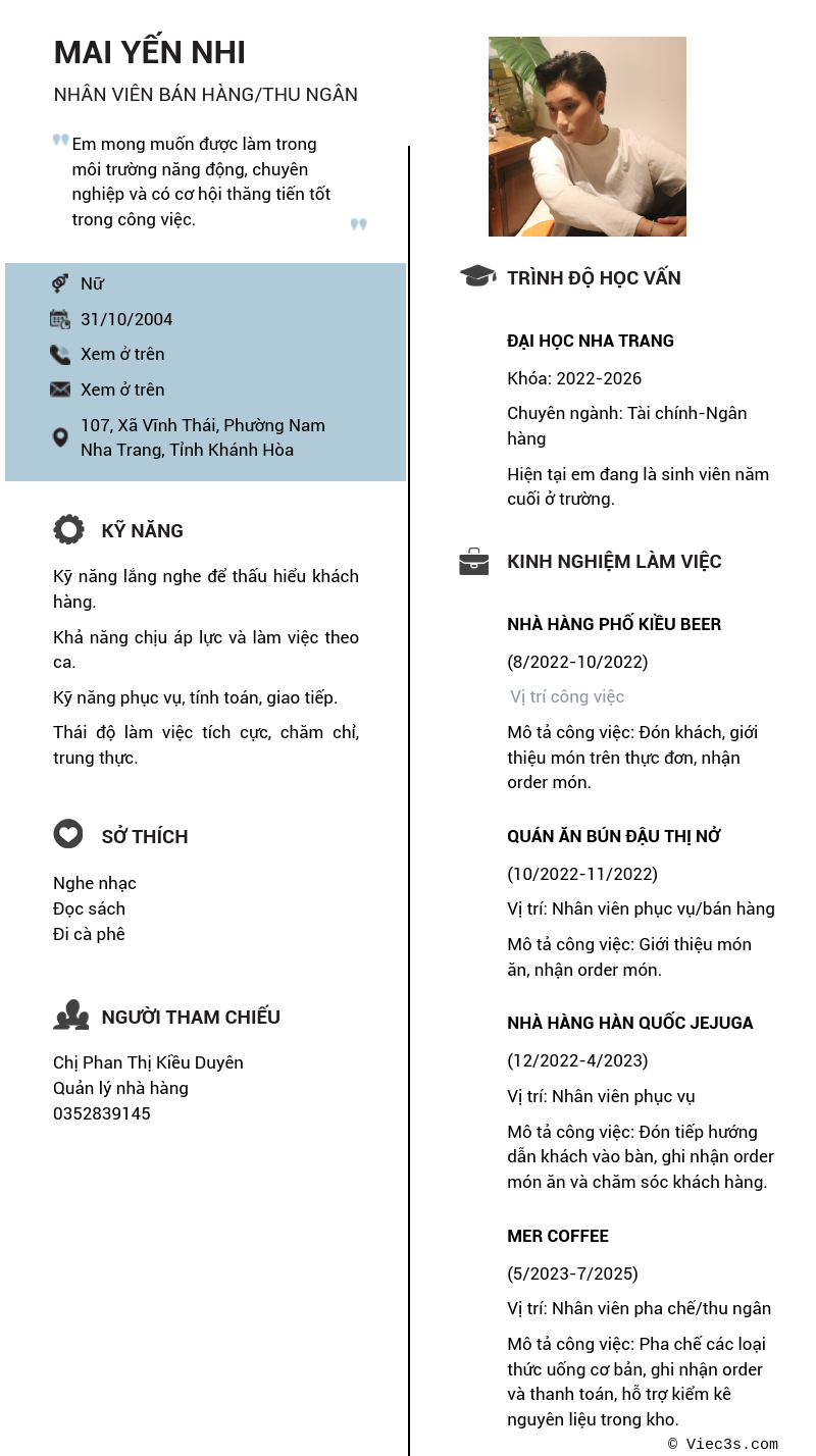 CV ứng viên