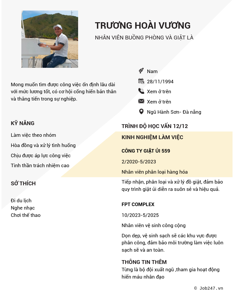 CV ứng viên