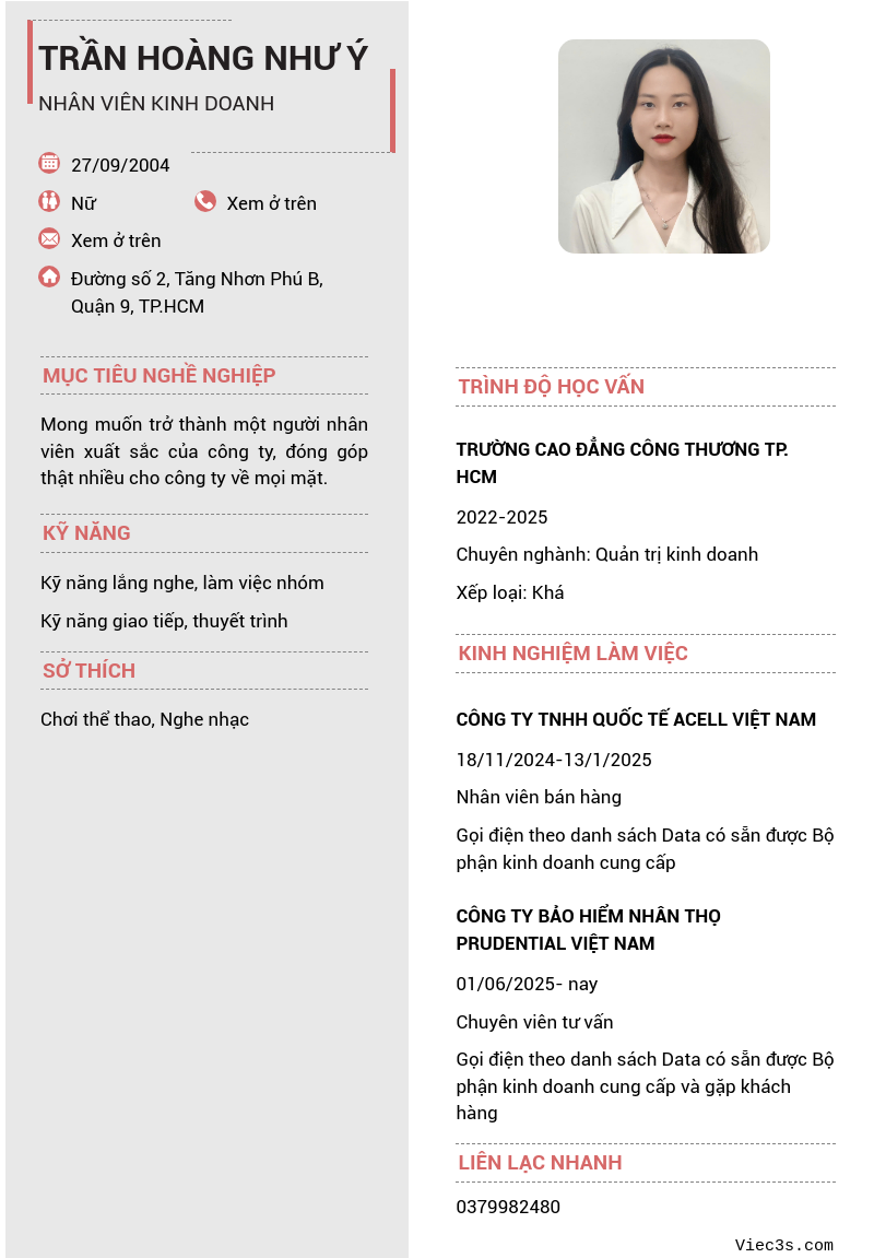 CV ứng viên
