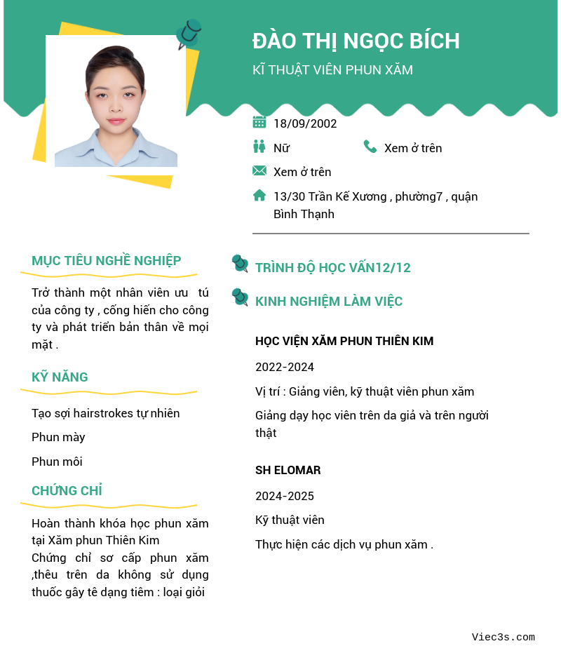 CV ứng viên