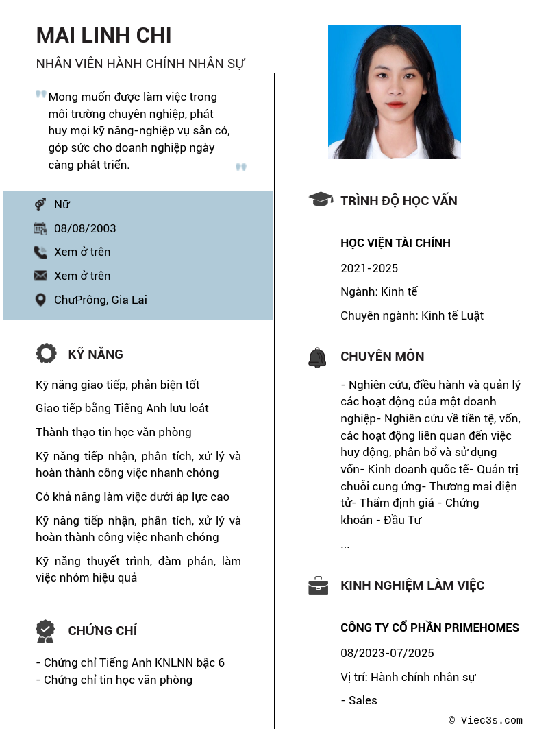 CV ứng viên