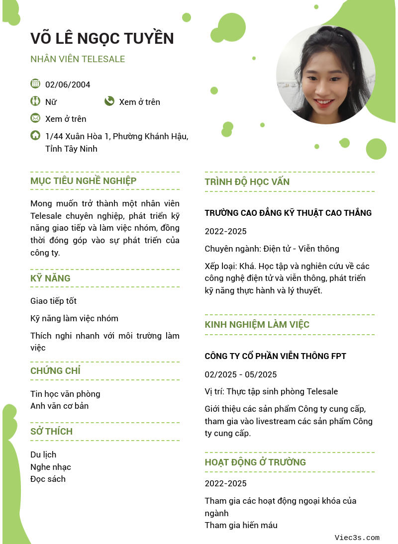 CV ứng viên
