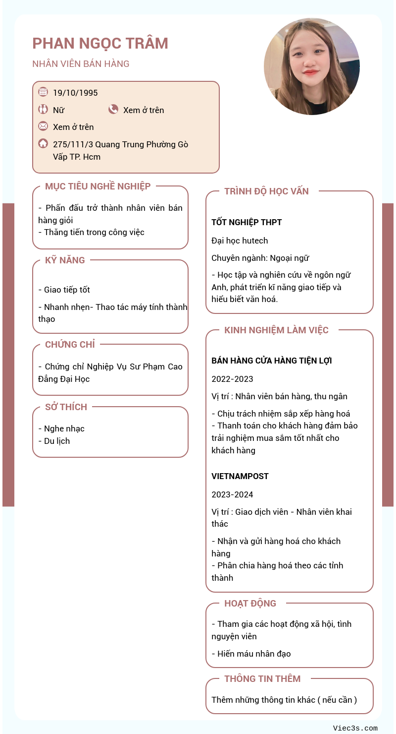 CV ứng viên