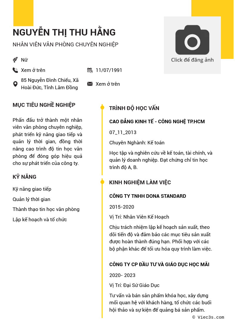 CV ứng viên
