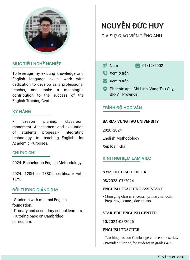 CV ứng viên