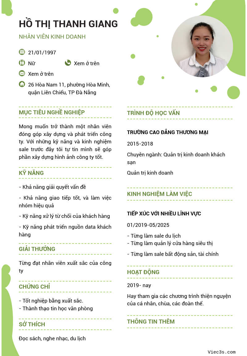 CV ứng viên