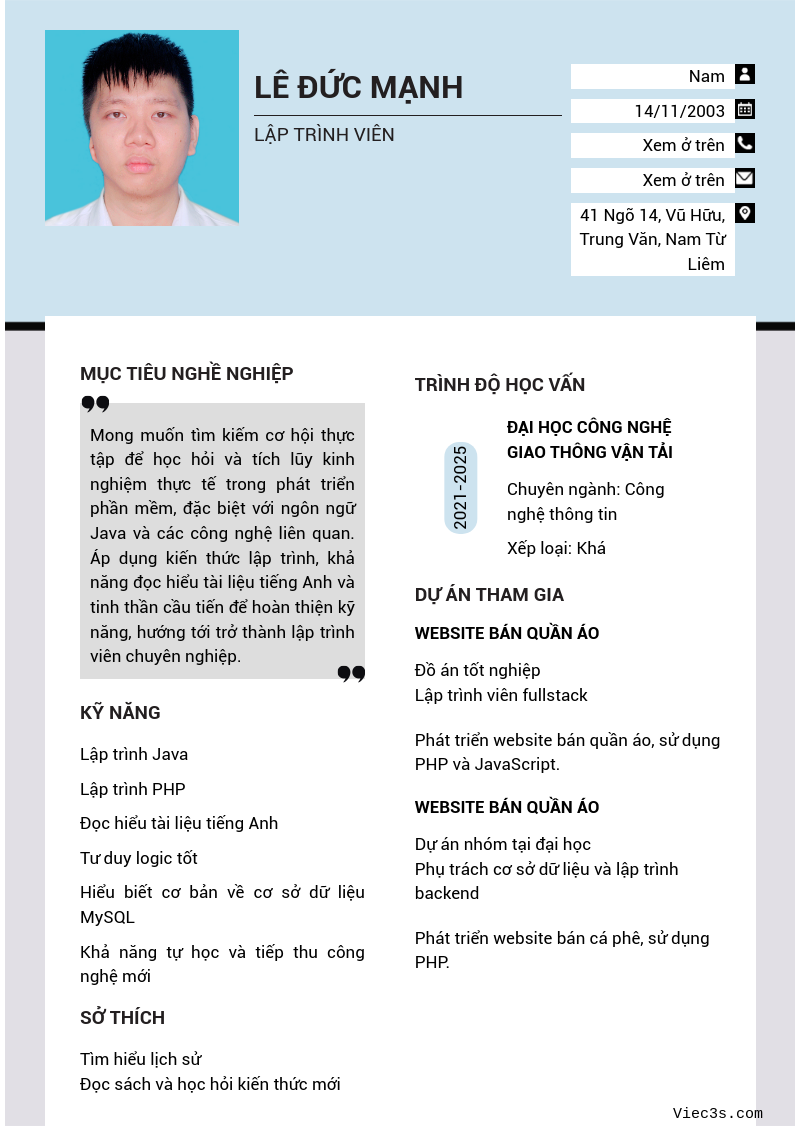 CV ứng viên