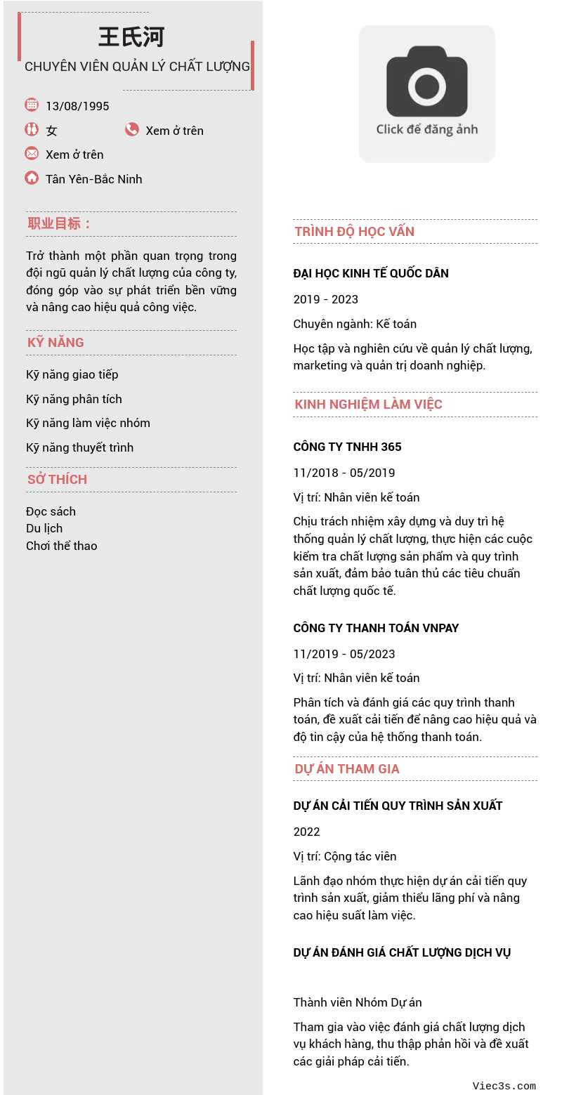 CV ứng viên