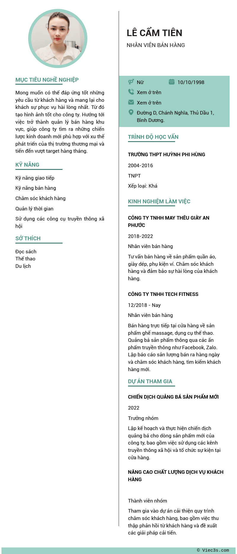 CV ứng viên
