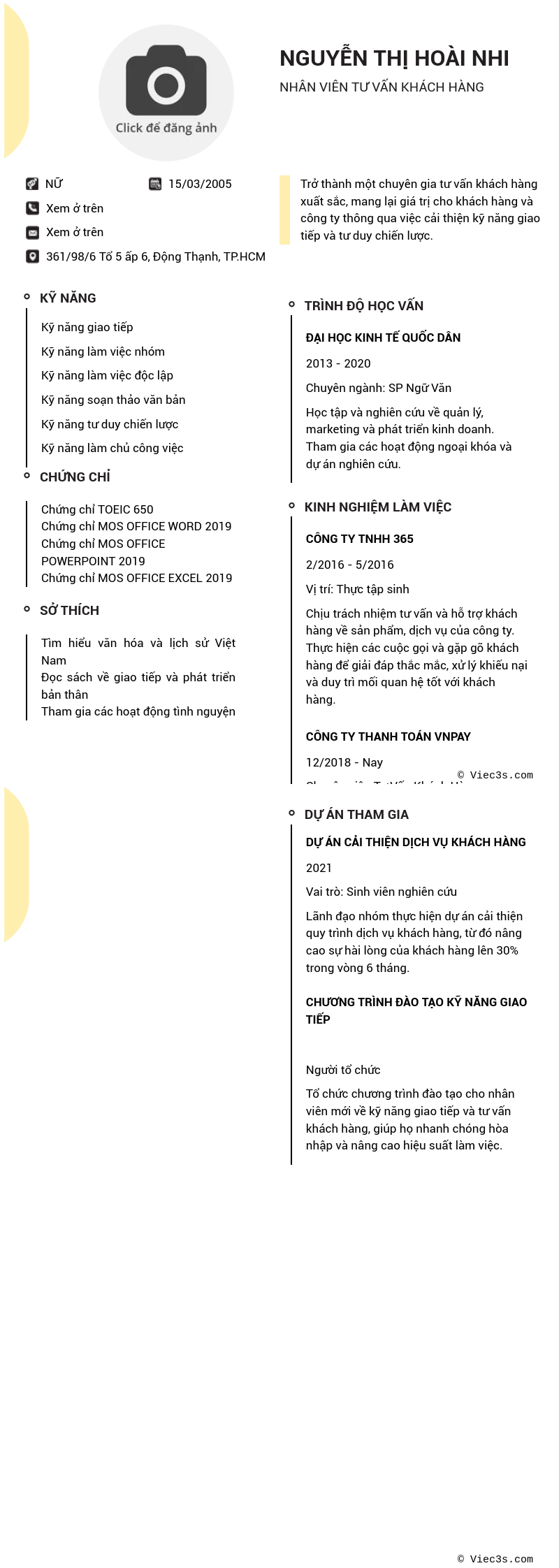 CV ứng viên
