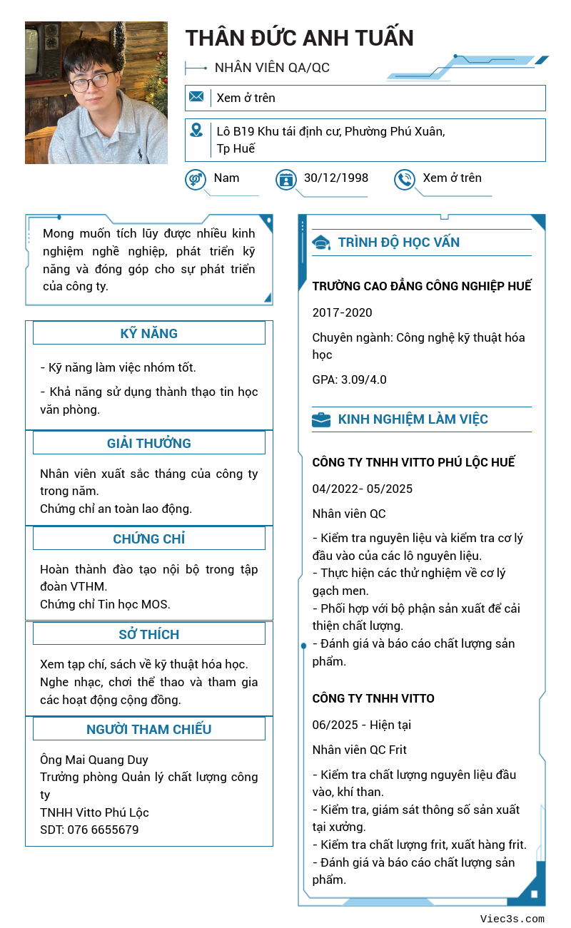 CV ứng viên