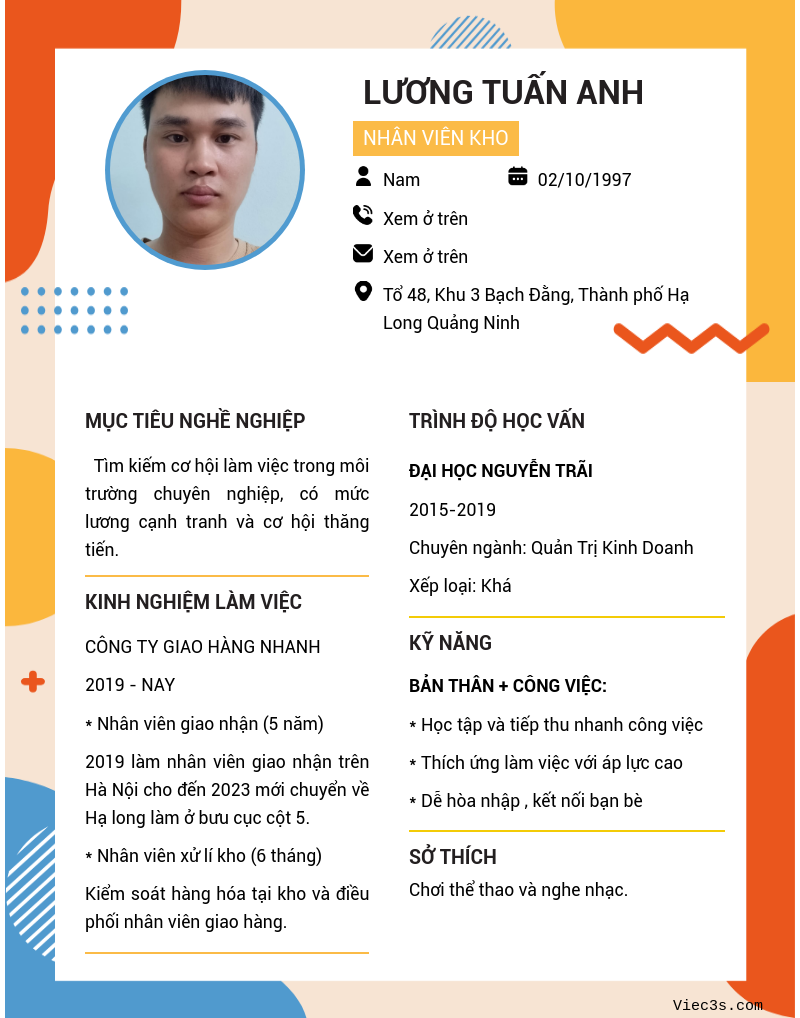 CV ứng viên