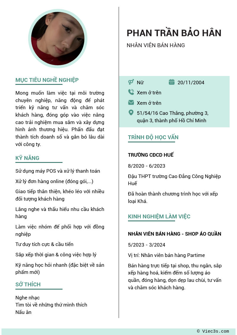CV ứng viên