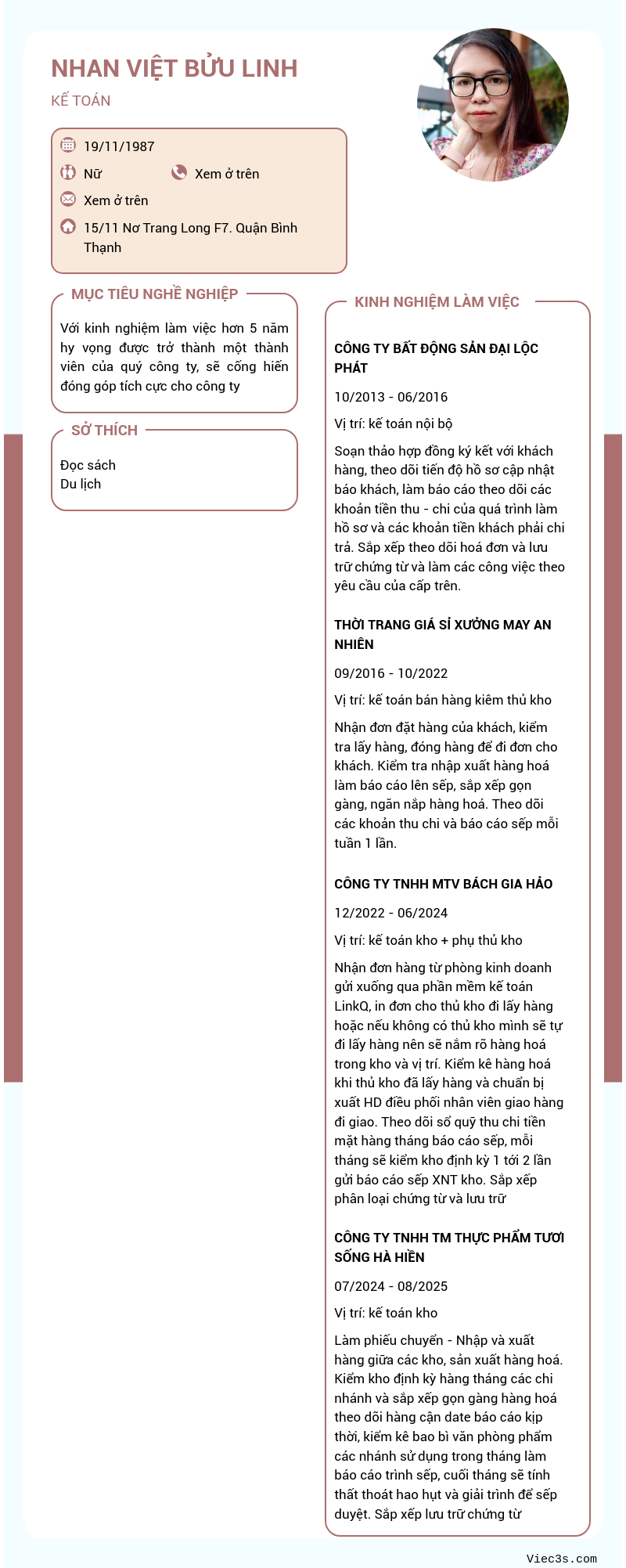 CV ứng viên