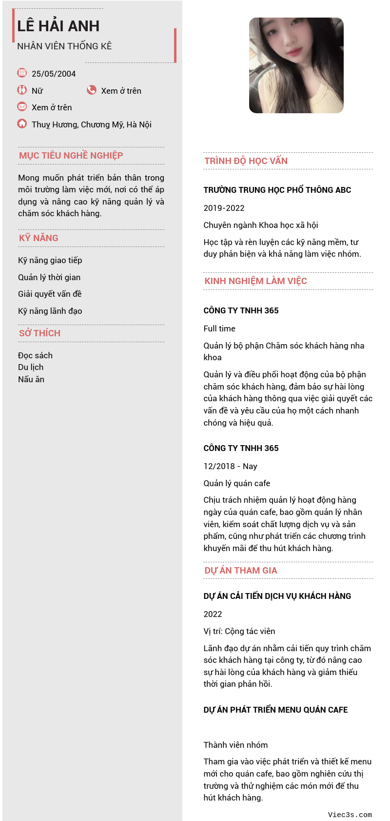 CV ứng viên
