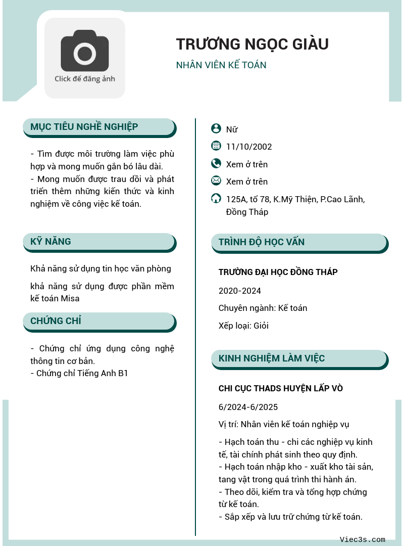 CV ứng viên