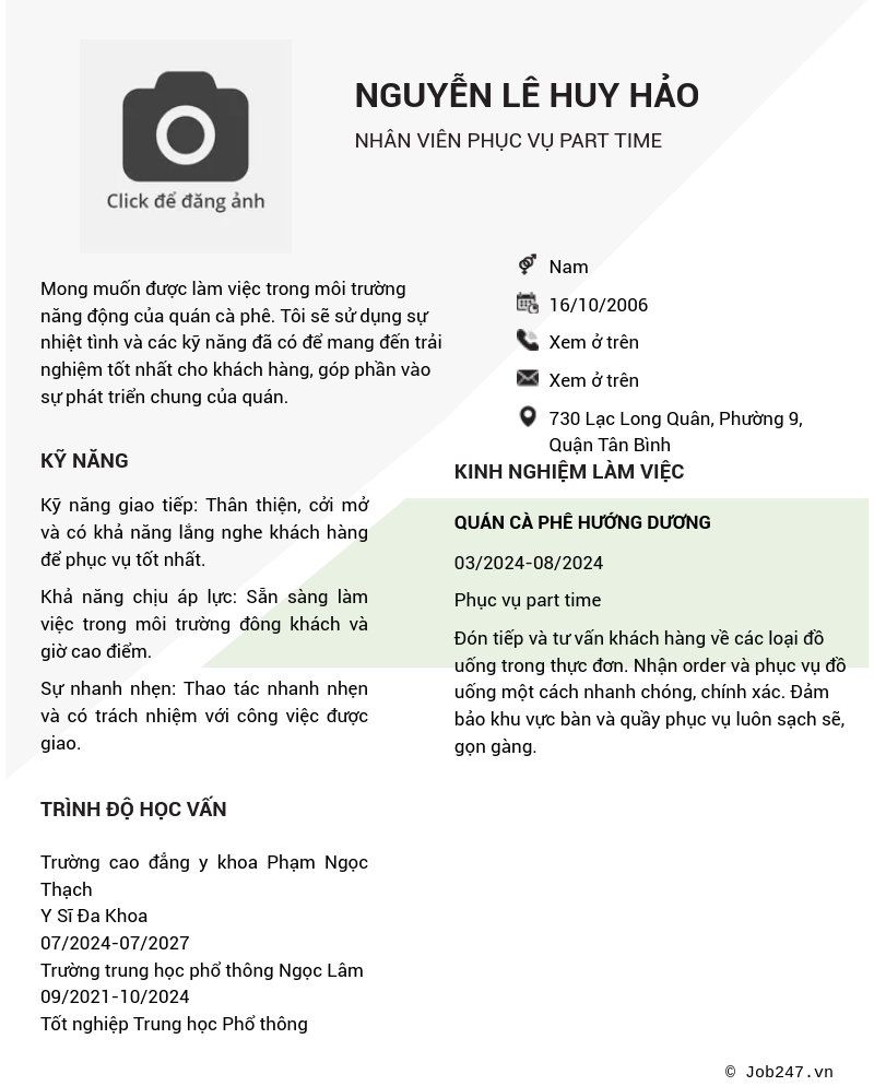 CV ứng viên