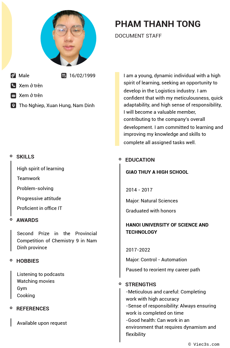 CV ứng viên