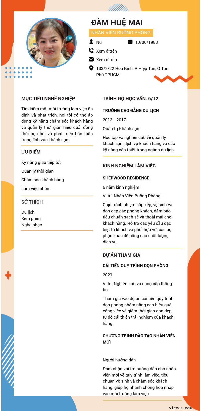 CV ứng viên
