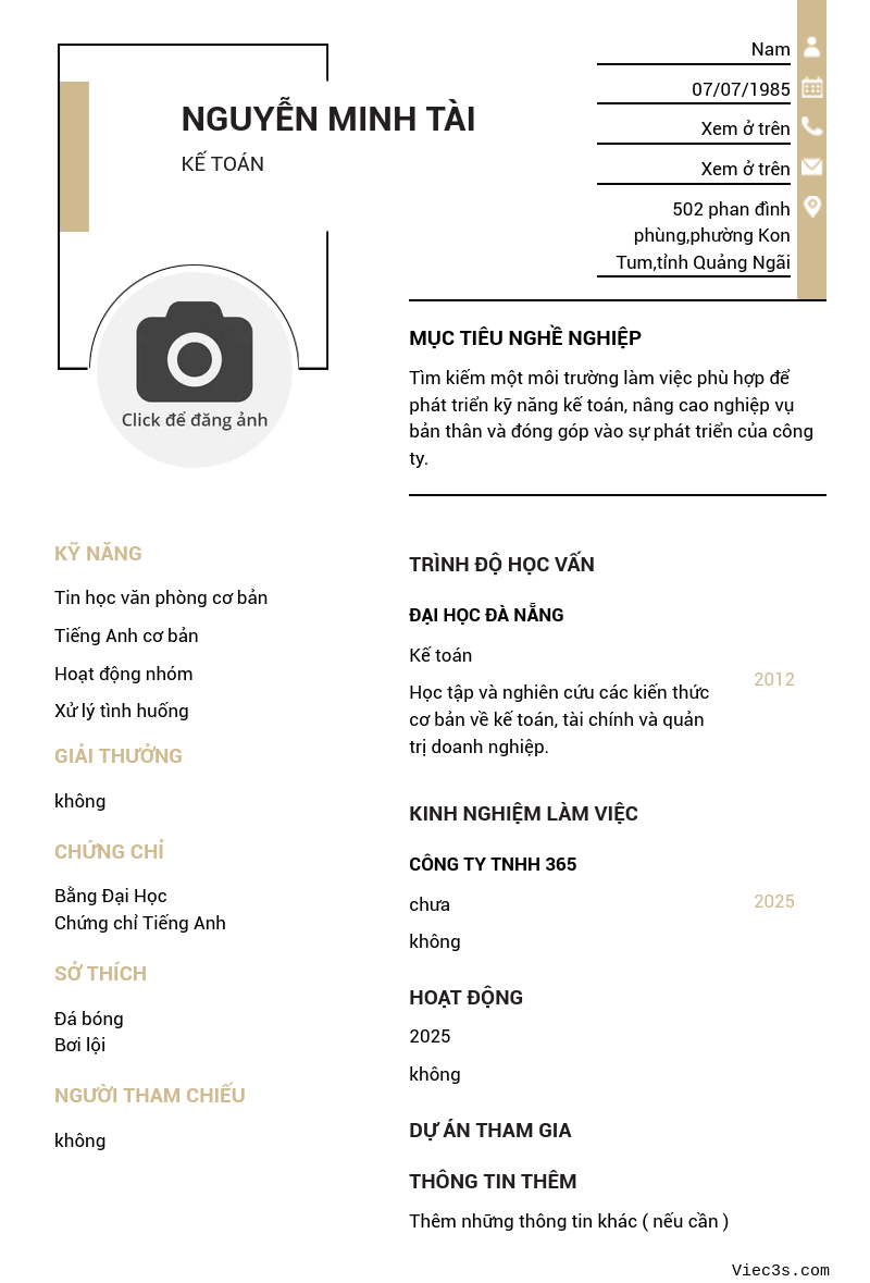 CV ứng viên
