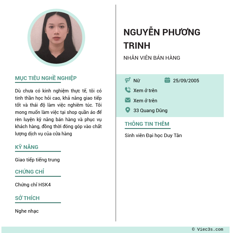 CV ứng viên