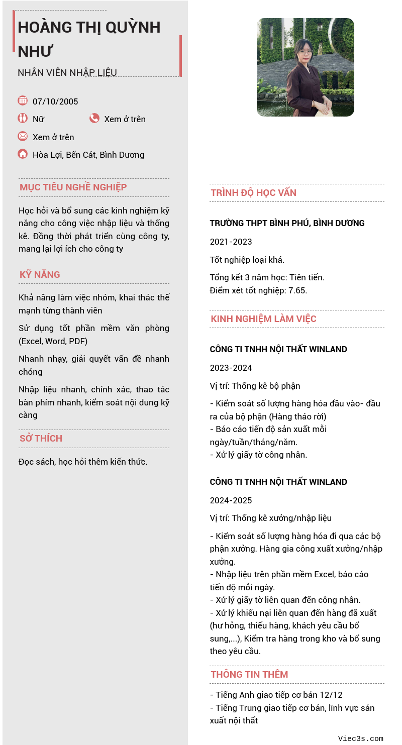 CV ứng viên
