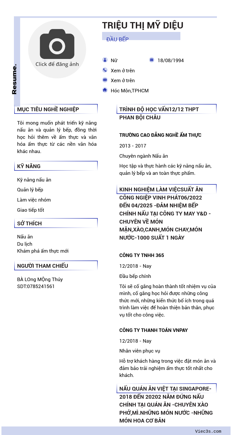 CV ứng viên