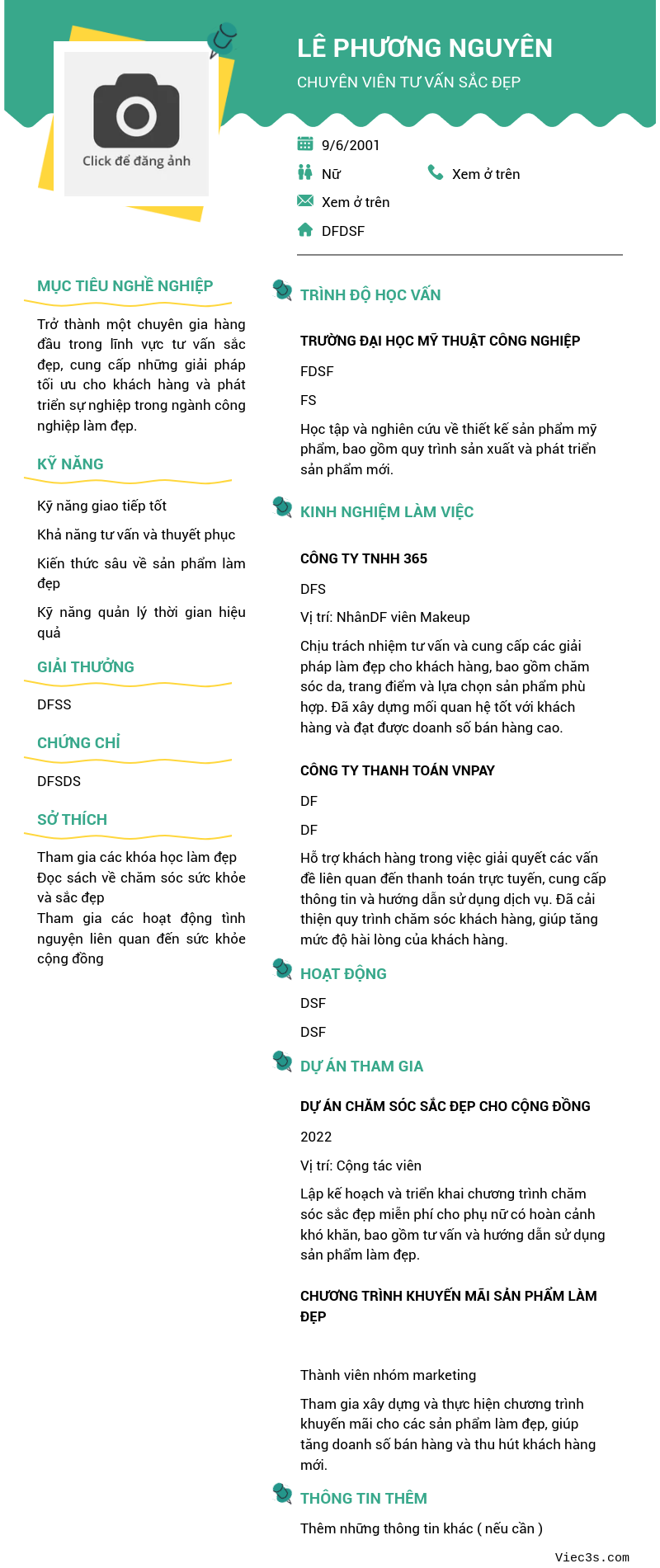 CV ứng viên