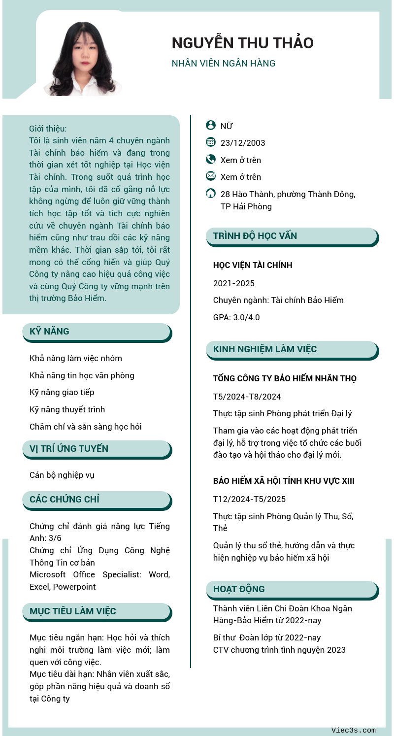 CV ứng viên