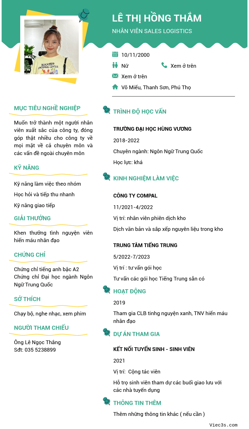 CV ứng viên